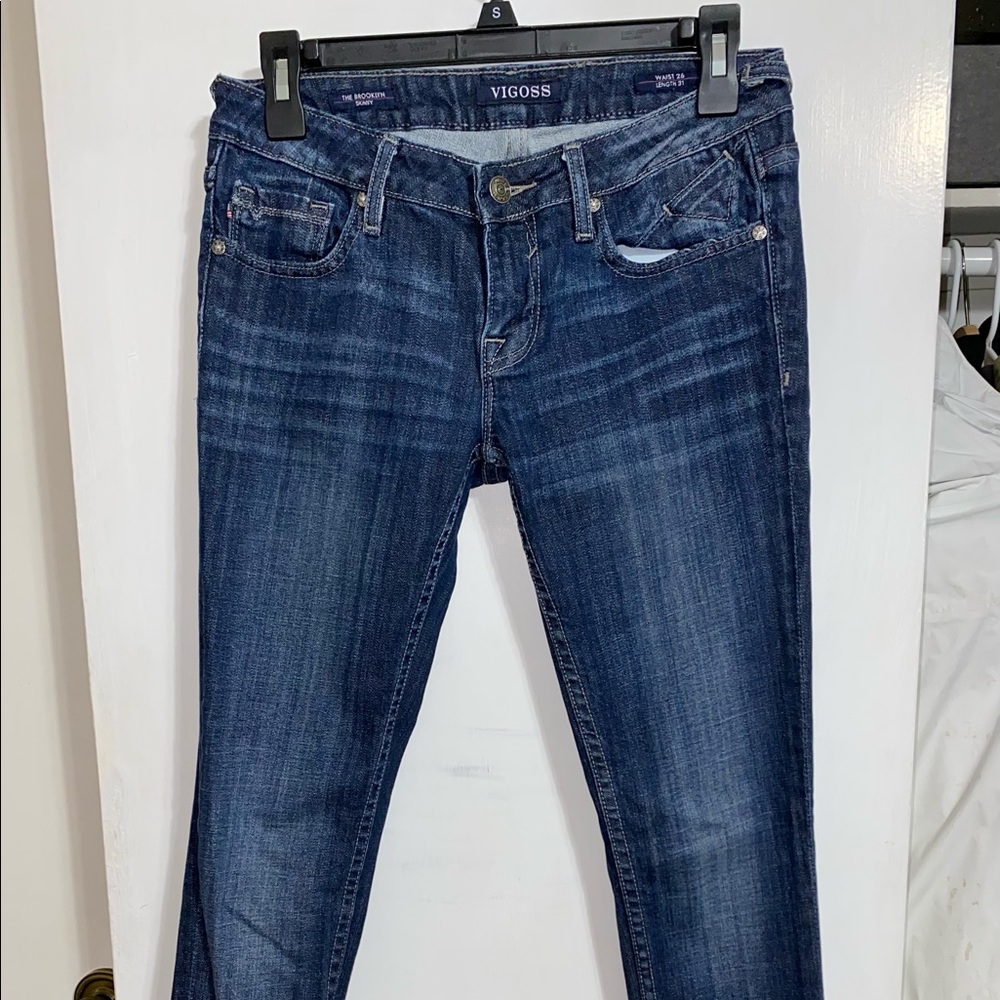VIGOSS “The Brooklyn” Skinny Jeans - Dark Wash - Picture 2 of 4